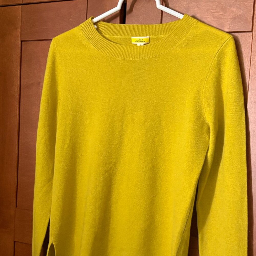 J Crew Cashmere Slim Fit  Women's Sz S Crewneck Birch Pullover Sweater $109
